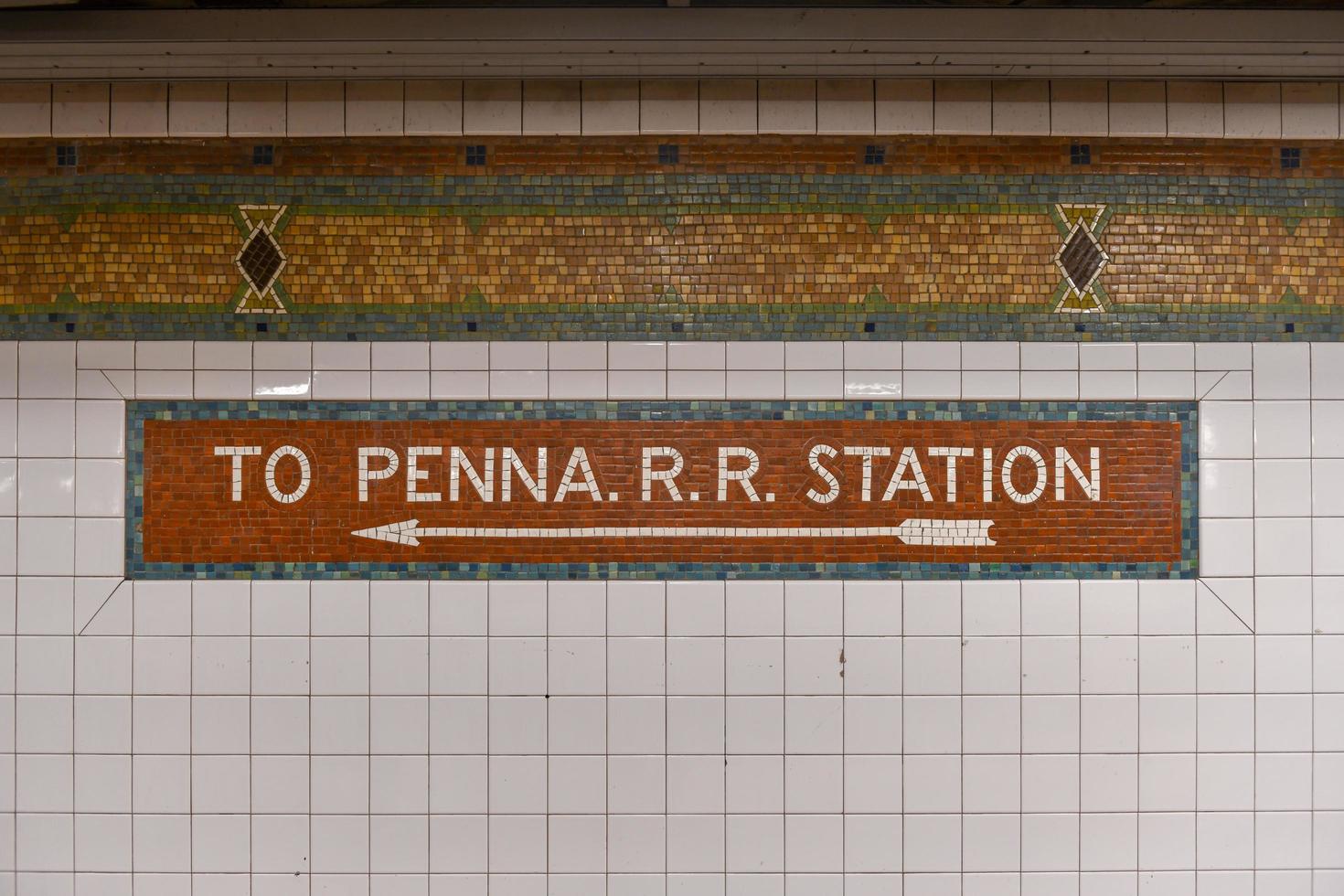 New York City - April 27, 2018 -  34th Street Pennsylvania Station Subway Station in New York City. photo