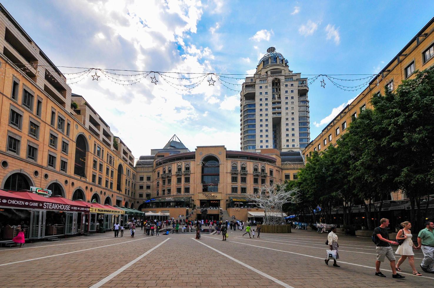 Johannesburg, South Africa - Dec 18, 2011 -  Nelson Mandela Square in Sandton City in Johannesburg, South Africa. photo
