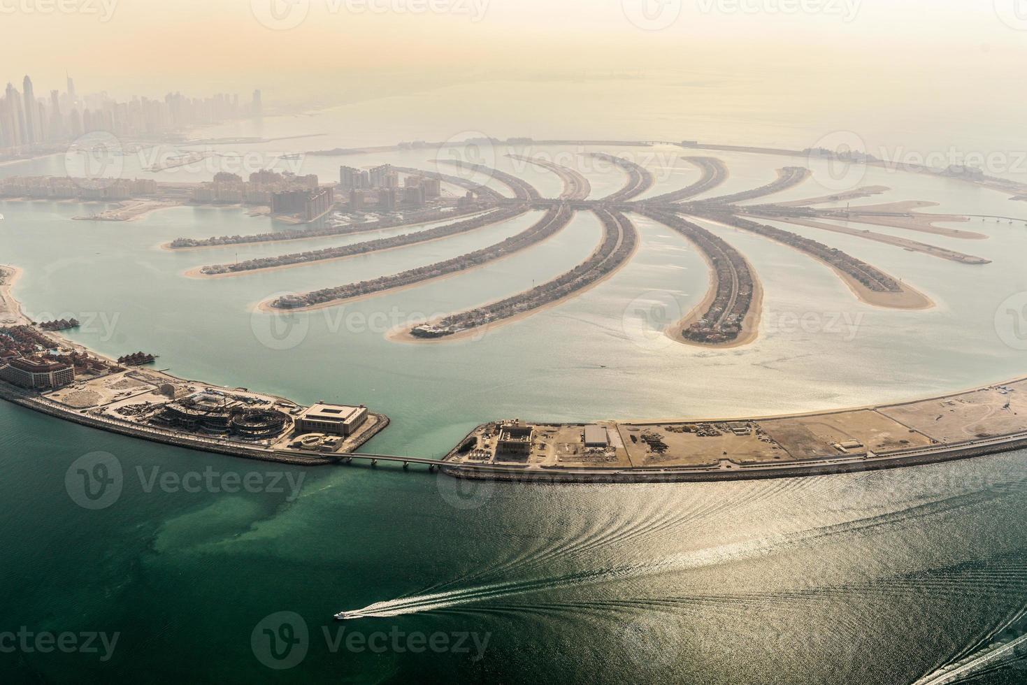 The Artificial Jumeirah Palm Island On Sea, Dubai, United Arab Emirates photo