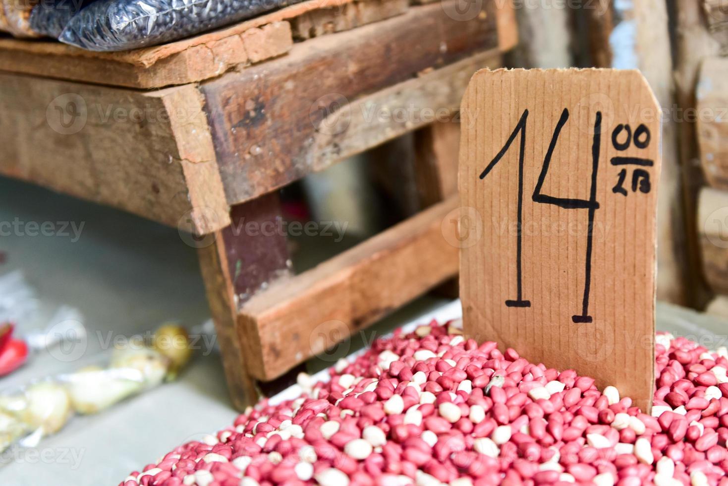 Beans for sale at a fruit stand in Old Havana, Cuba. photo