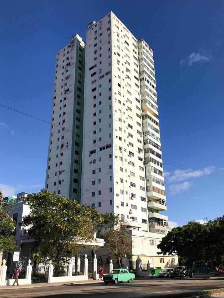 A typical apartment tower in the Vedado district of Havana, Cuba, 2022 photo