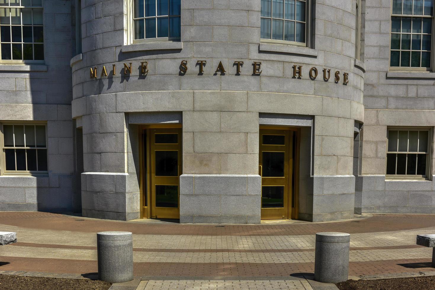 The Maine State House in Augusta, Maine is the state capitol of the State of Maine. The building was completed in 1832, one year after Augusta became the capital of Maine, 2022 photo