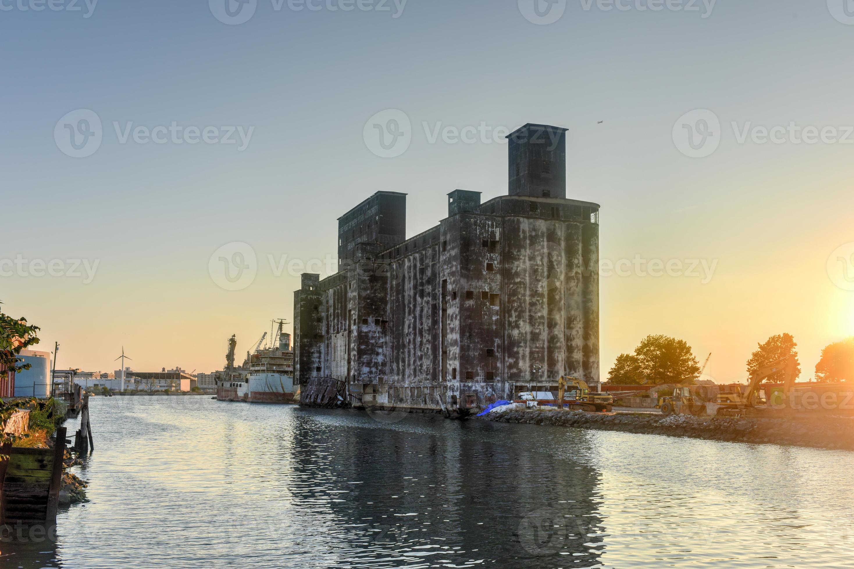 The Red Hook Grain Terminal in the Red Hook neighborhood of Brooklyn