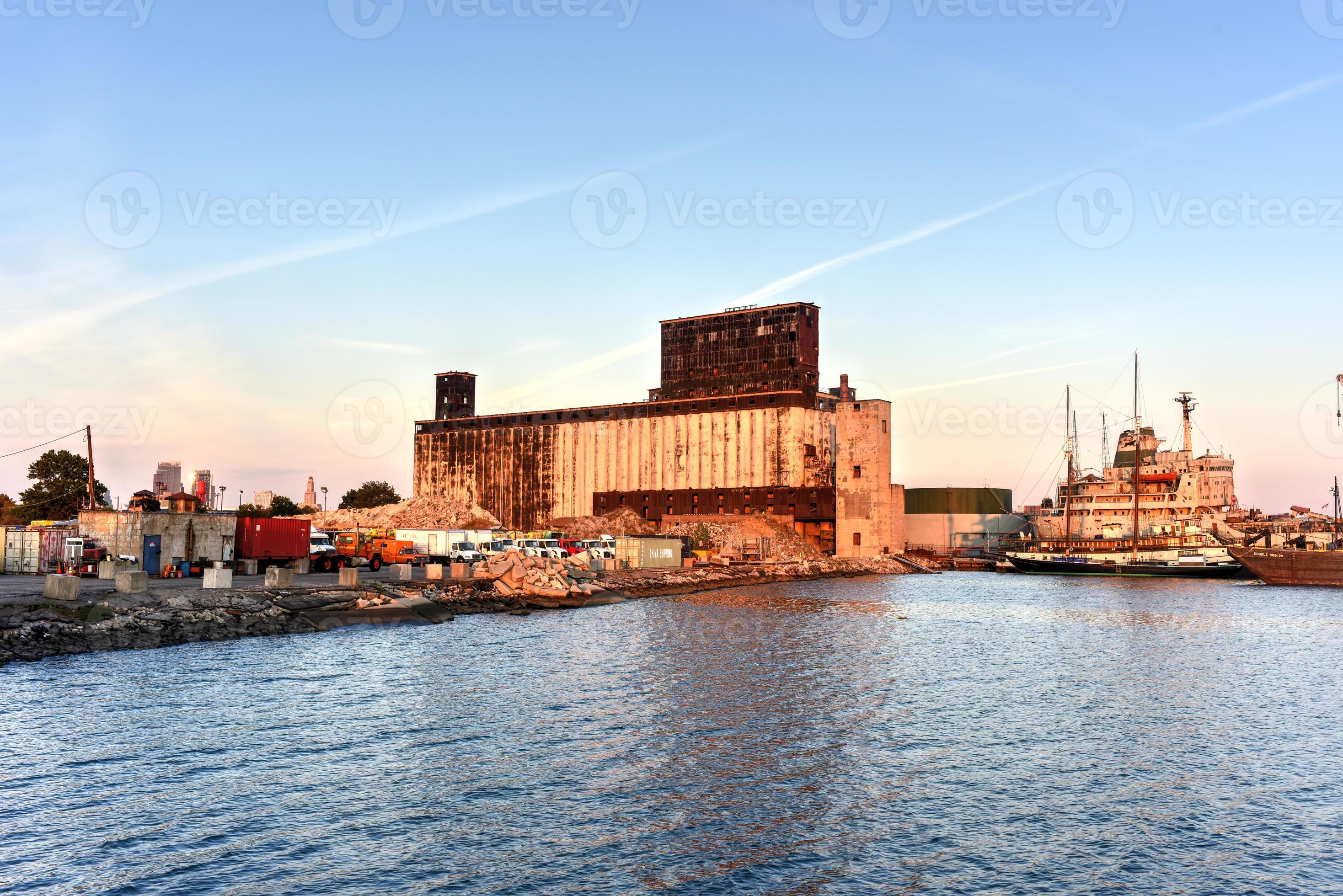 The Red Hook Grain Terminal in the Red Hook neighborhood of Brooklyn