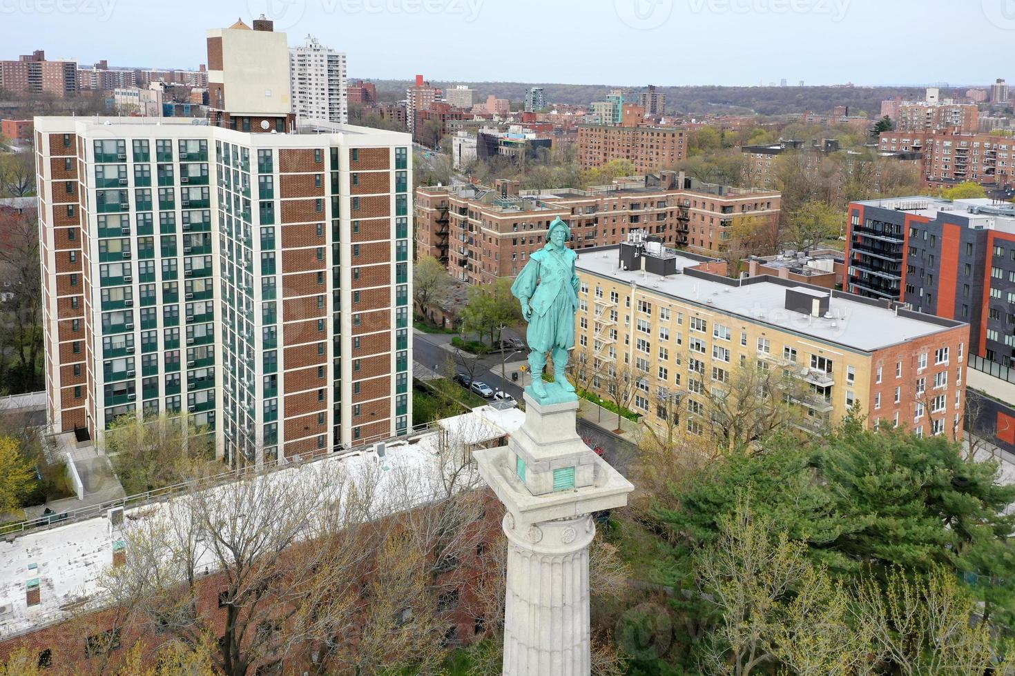 Monument to Henry Hudson dedicated on January 6, 1938 in Henry Hudson Park in the Spuyten Devil neighbhorhood of Bronx, New York. photo