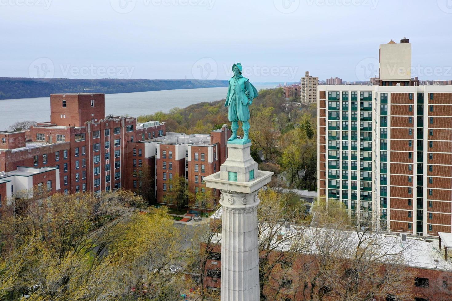 Monument to Henry Hudson dedicated on January 6, 1938 in Henry Hudson Park in the Spuyten Devil neighbhorhood of Bronx, New York. photo