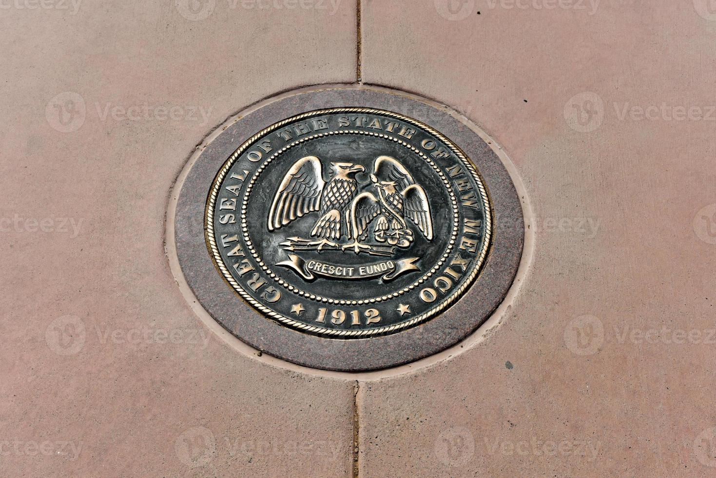 New Mexico state seal at the Four Corners Monument. photo