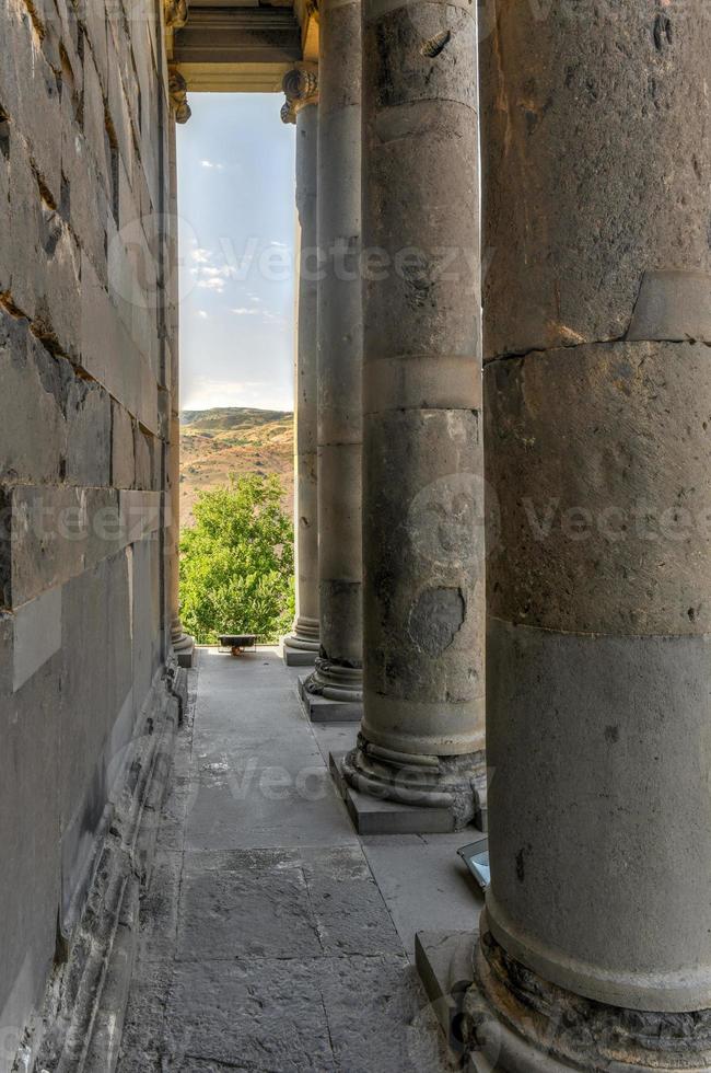 Temple of Garni, an Ionic Pagan temple located in the village of Garni, Armenia. It is the best-known structure and symbol of pre-Christian Armenia. photo