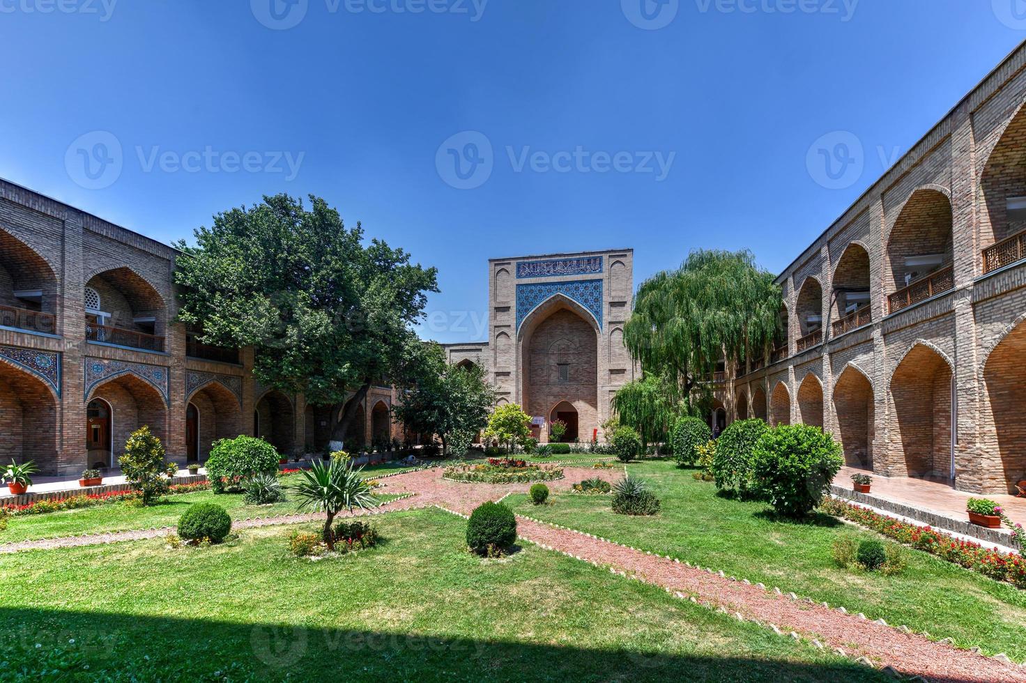 Garden of Kokaldosh Madrasa in  Tashkent, Uzbekistan, Central Asia photo
