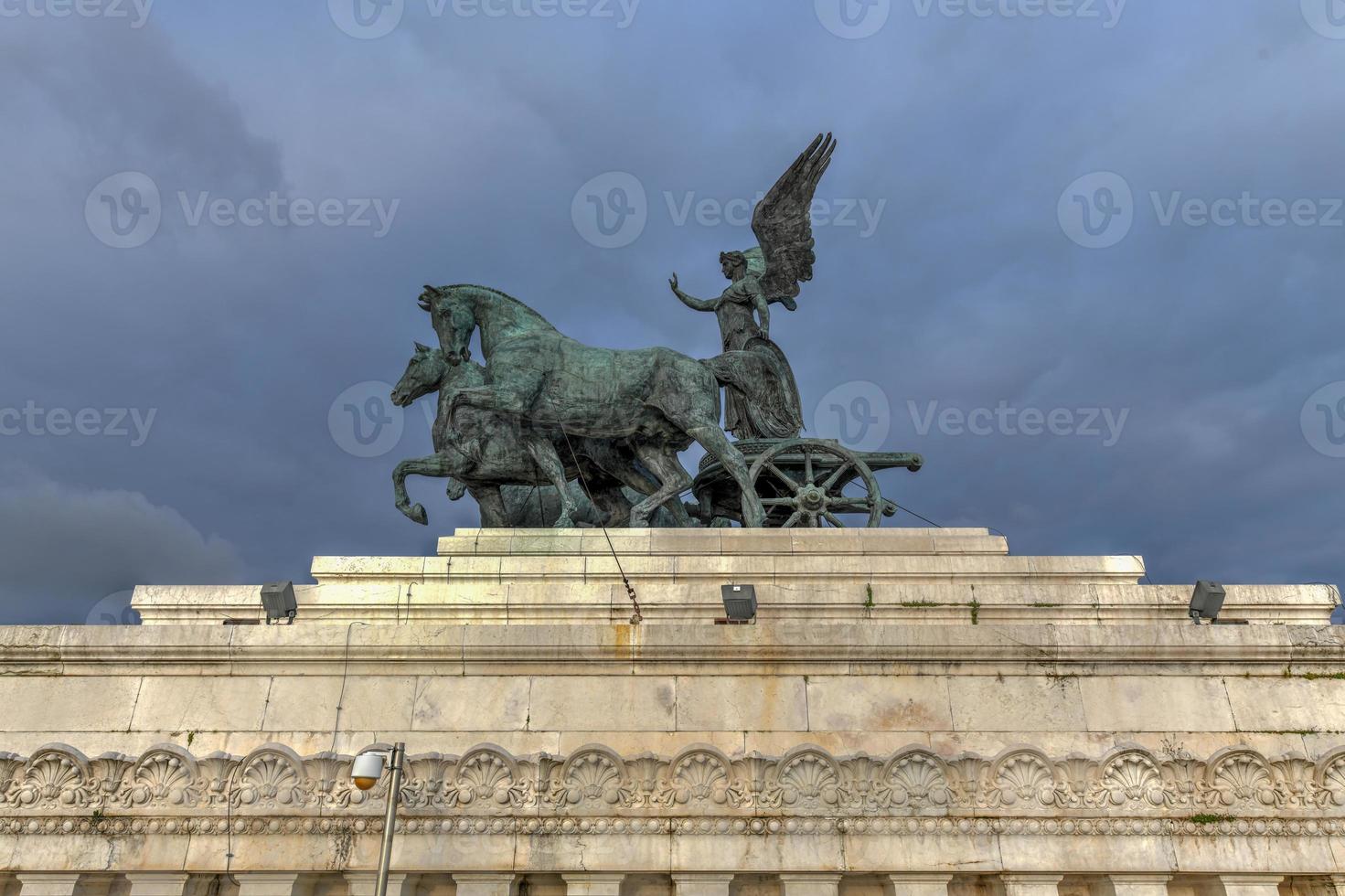Altar of the Fatherland also known as the National Monument to Victor Emmanuel II in Rome, Italy. photo