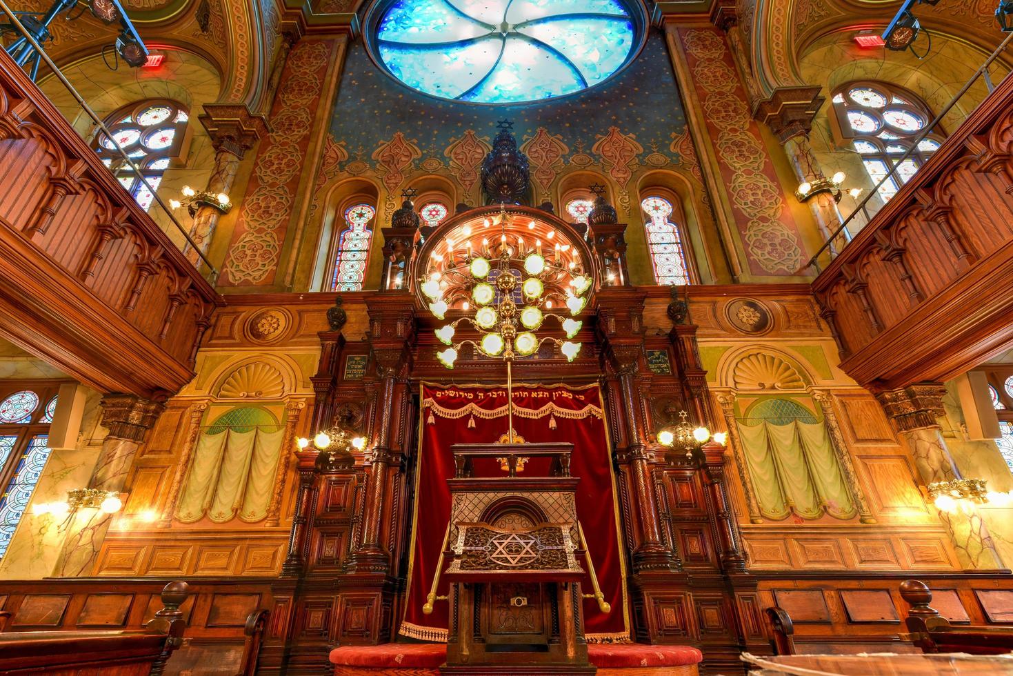 New York City - Oct 11, 2017 -  The Eldridge Street Synagogue, built in 1887, is a National Historic Landmark synagogue in Manhattan's Chinatown neighborhood. photo