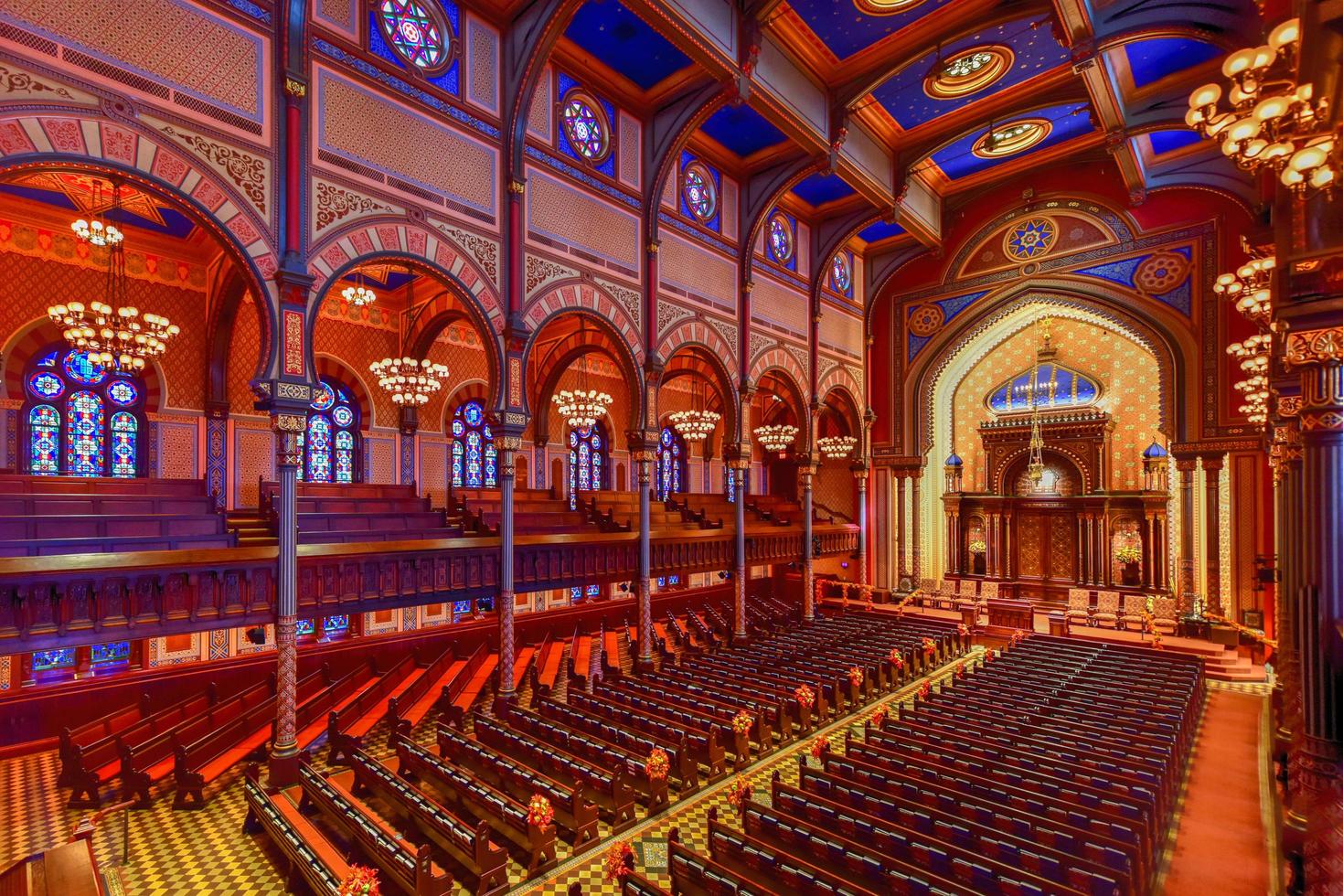 New York City - Oct 11, 2017 -  Central Synagogue in Midtown Manhattan, New York City. It was built in 1870-72 and was designed by Henry Fernbach in the Moorish Revival style. photo