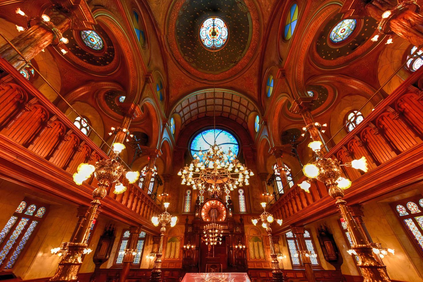 New York City - Oct 11, 2017 -  The Eldridge Street Synagogue, built in 1887, is a National Historic Landmark synagogue in Manhattan's Chinatown neighborhood. photo