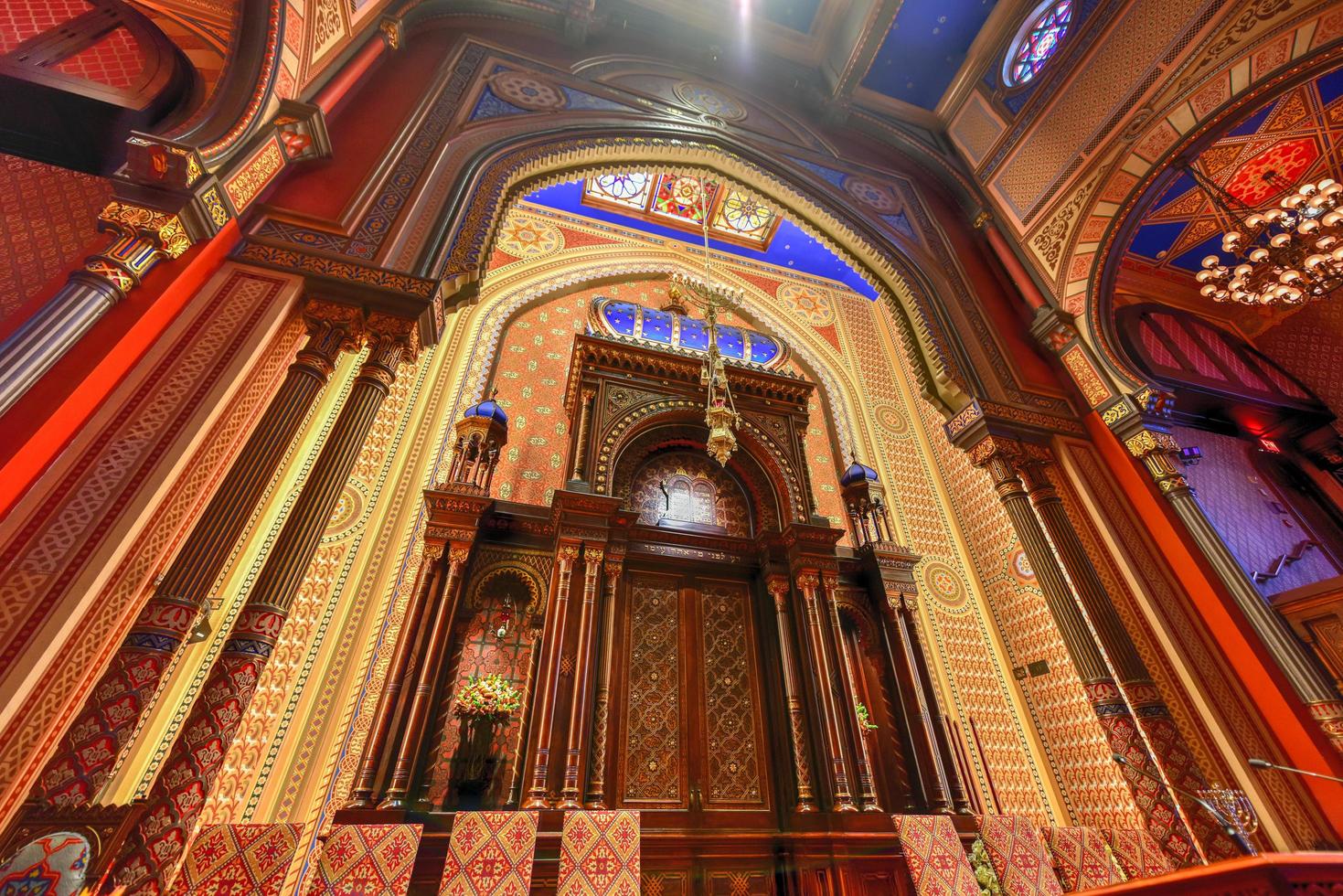 New York City - Oct 11, 2017 -  Central Synagogue in Midtown Manhattan, New York City. It was built in 1870-72 and was designed by Henry Fernbach in the Moorish Revival style. photo