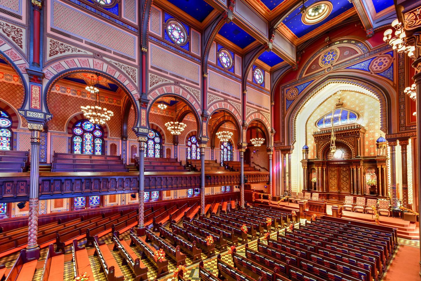 New York City - Oct 11, 2017 -  Central Synagogue in Midtown Manhattan, New York City. It was built in 1870-72 and was designed by Henry Fernbach in the Moorish Revival style. photo