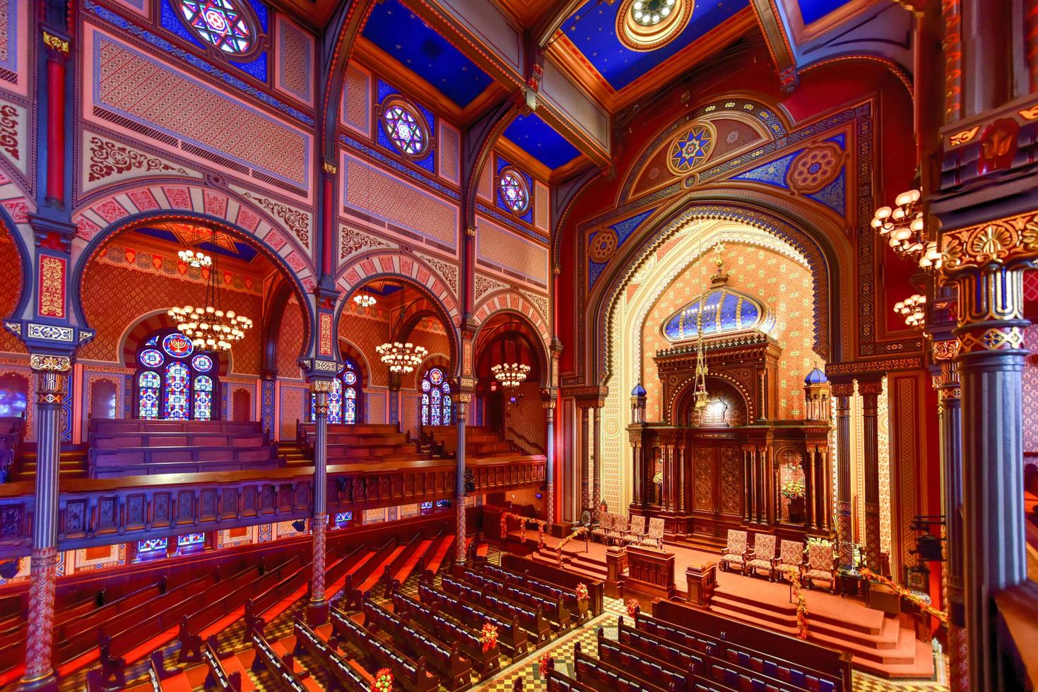 New York City - Oct 11, 2017 -  Central Synagogue in Midtown Manhattan, New York City. It was built in 1870-72 and was designed by Henry Fernbach in the Moorish Revival style. photo