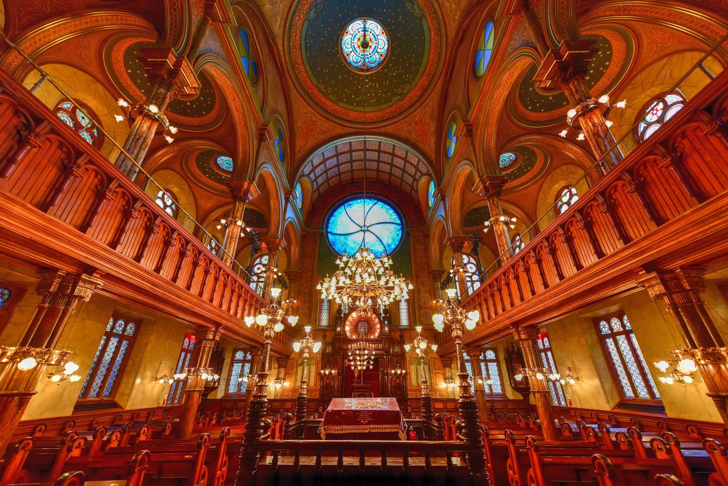 New York City - Oct 11, 2017 -  The Eldridge Street Synagogue, built in 1887, is a National Historic Landmark synagogue in Manhattan's Chinatown neighborhood. photo