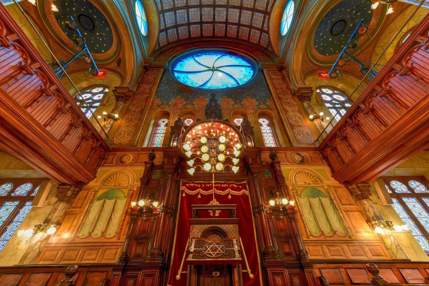New York City - Oct 11, 2017 -  The Eldridge Street Synagogue, built in 1887, is a National Historic Landmark synagogue in Manhattan's Chinatown neighborhood. photo