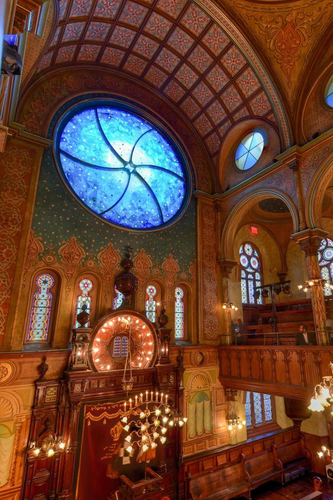 New York City - Oct 11, 2017 -  The Eldridge Street Synagogue, built in 1887, is a National Historic Landmark synagogue in Manhattan's Chinatown neighborhood. photo