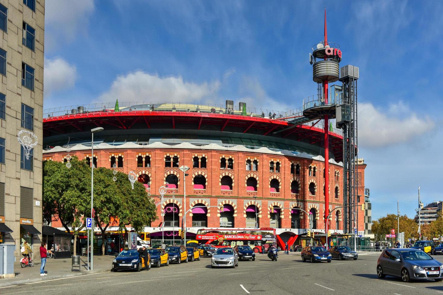 Barcelona, Spain - November 28, 2016 -  Arenas de Barcelona, the former Plaza de toros de las Arenas which was a bullring in Barcelona, Spain. photo