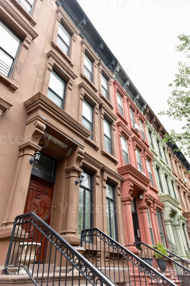 Brownstones in the Harlem Neighborhood of New York City. photo