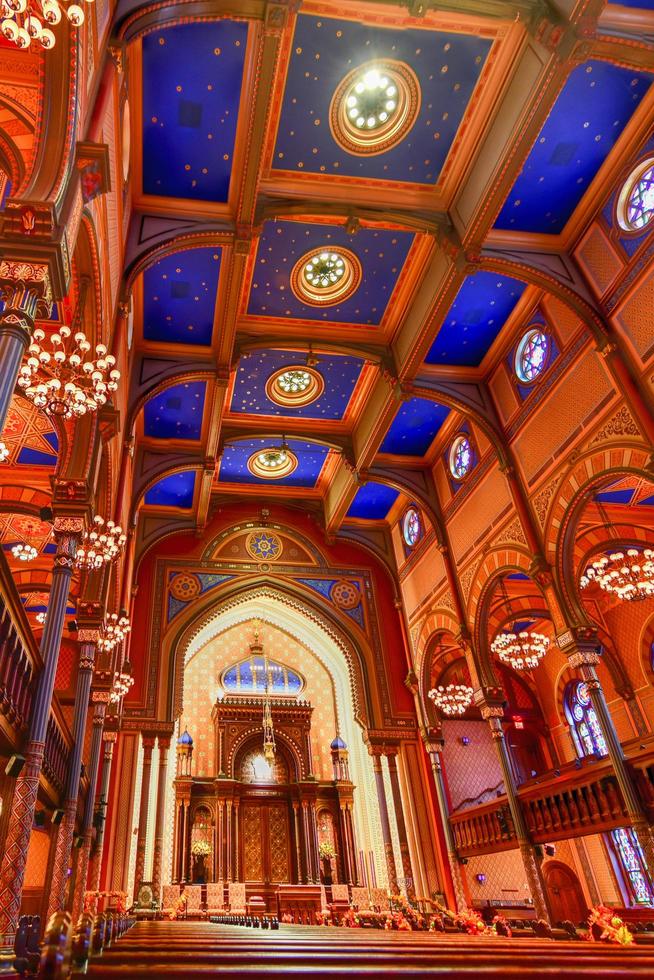 New York City - Oct 11, 2017 -  Central Synagogue in Midtown Manhattan, New York City. It was built in 1870-72 and was designed by Henry Fernbach in the Moorish Revival style. photo