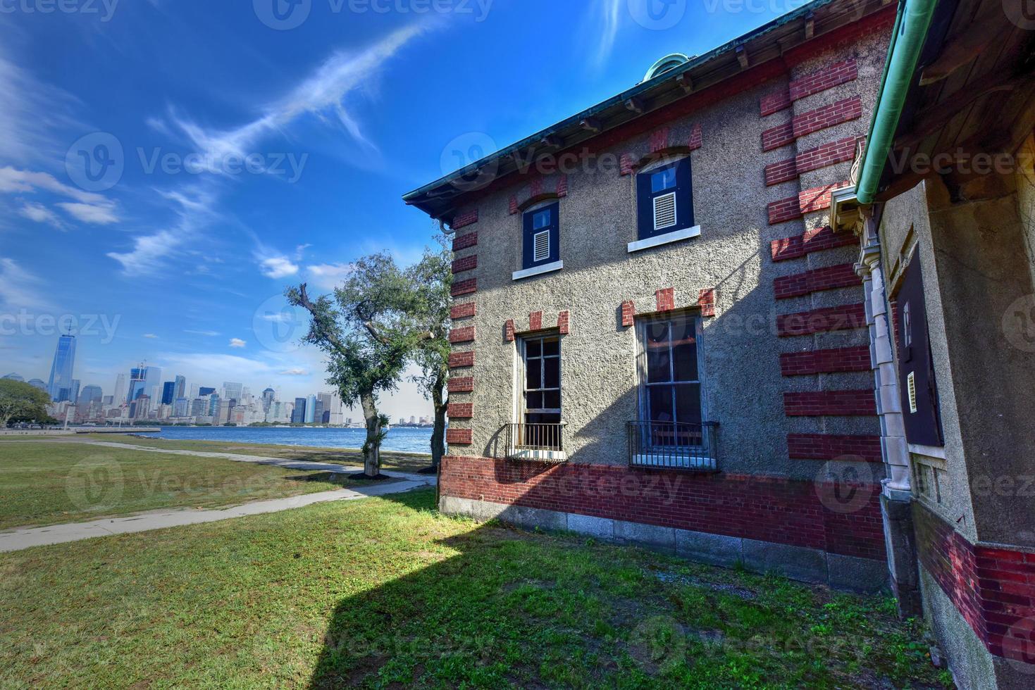The abandoned Ellis Island Immigrant Hospital. It was the United States first public health hospital, opened in 1902 and operating as a hospital until 1930. photo
