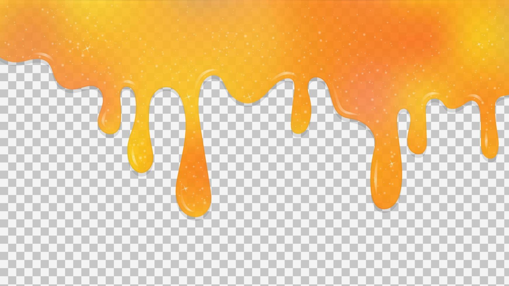 isolated Slime. Vector orange slime with glitter. liquid dripping texture with slime for any use.