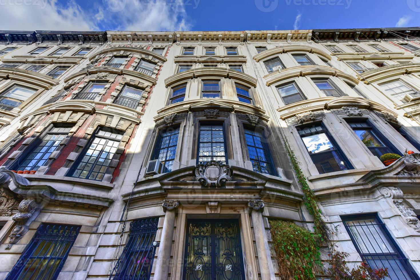 Old townhouses and brownstones in Upper West Side neighborhood of Manhattan, New York City. photo