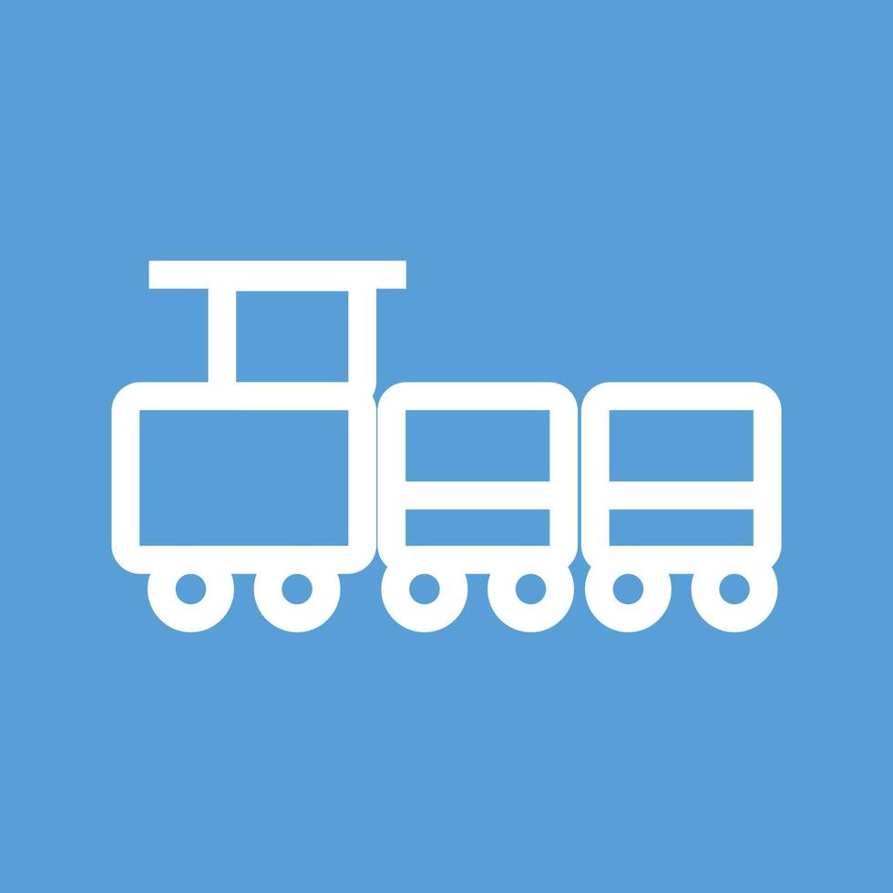 Toy Train Line Color Background Icon vector