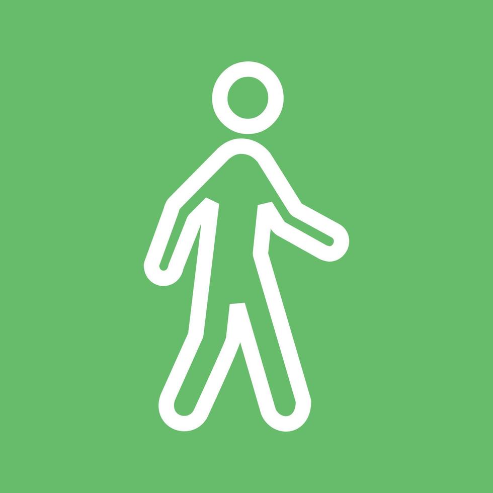 Walking in Rain Line Color Background Icon vector