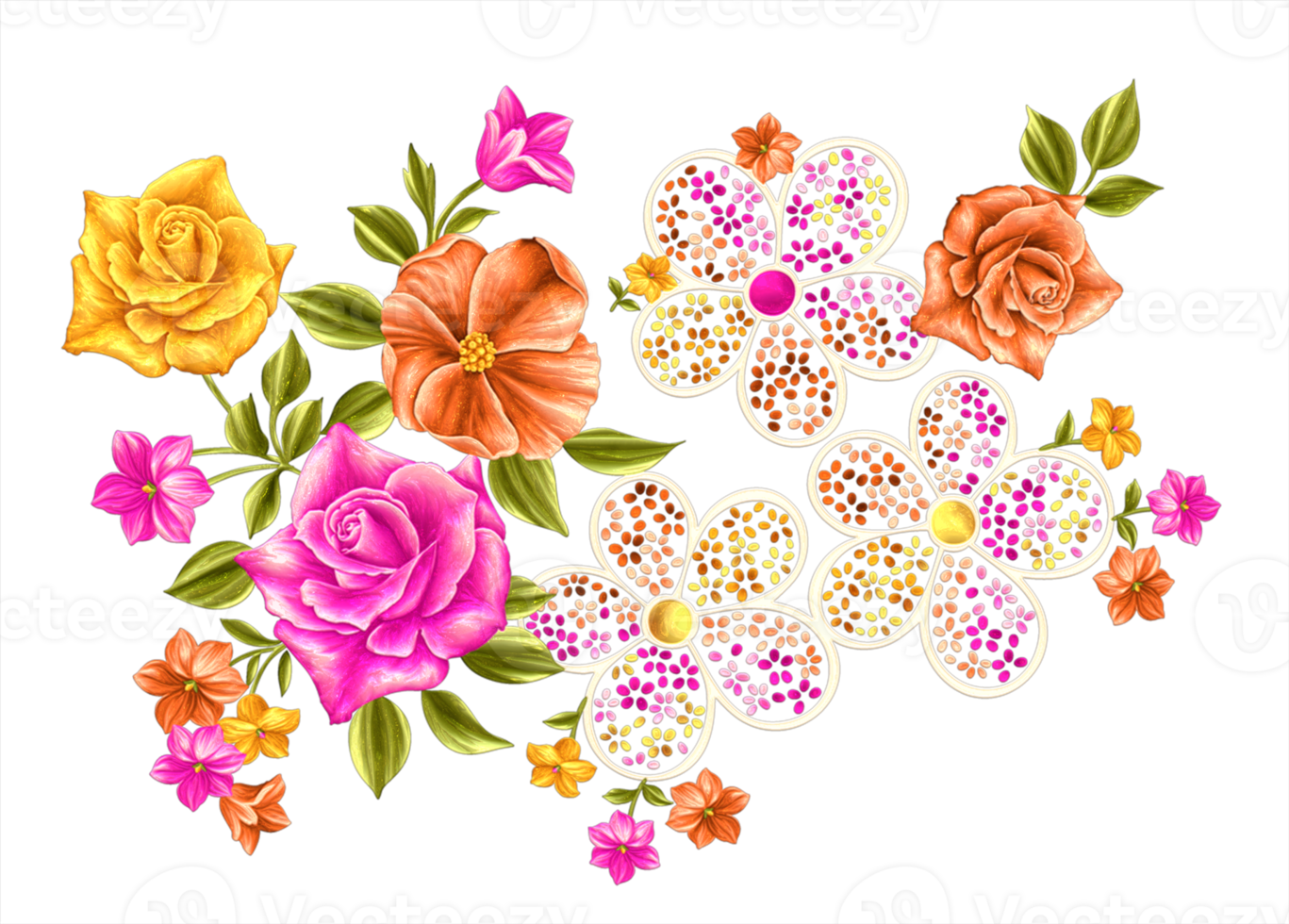 abstract metalen bloem ontwerp achtergrond, digitaal bloem schilderen, bloemen textiel ontwerp materiaal, bloem illustratie, reliëf bloem patroon, png bloem afbeeldingen, transparant decoratief bloemen ontwerp