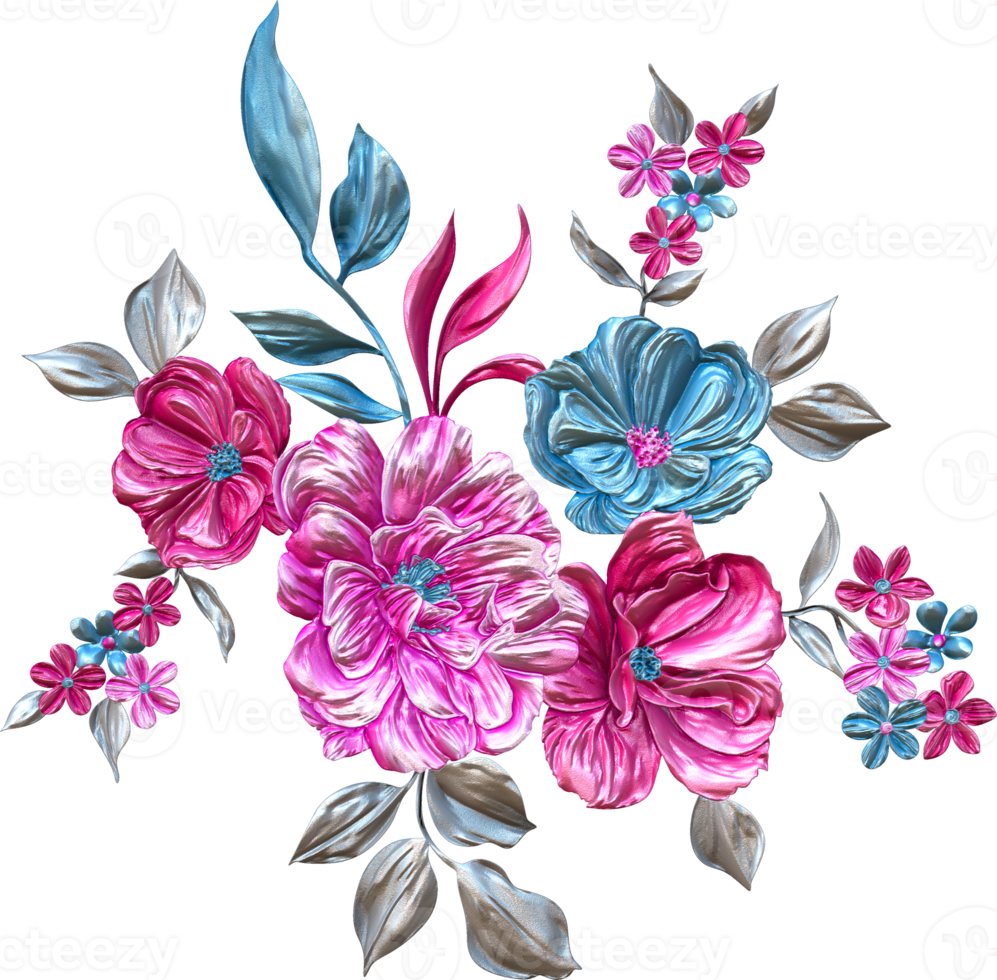 Free fundo de design de flor metálica abstrata, pintura digital de flores,  material de design têxtil floral, ilustração de flor, padrão de flor de  casamento, imagens de flores png, design floral decorativo