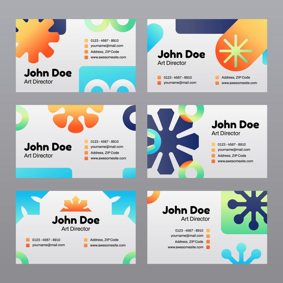 Corporate Business Name Card Set vector