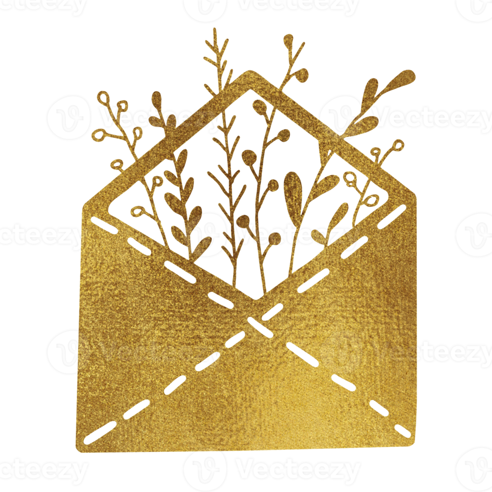 glitter gold letter, card with congratulations and flowers png