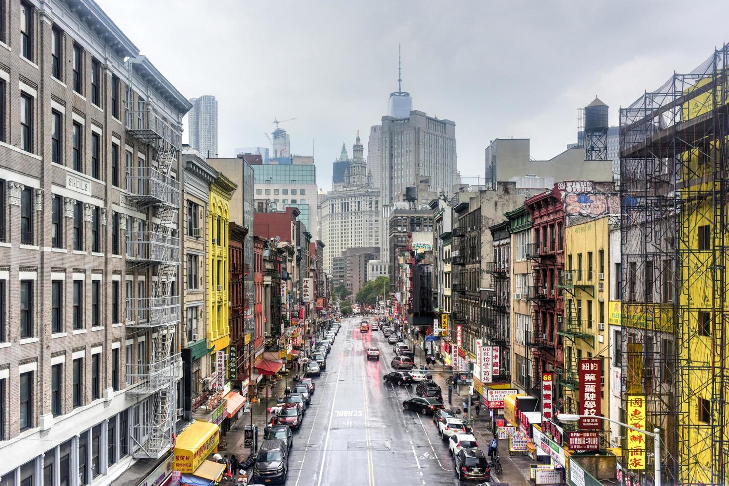 New York City - July 30, 2016 -  Urban landscape of Chinatown in New York City. photo