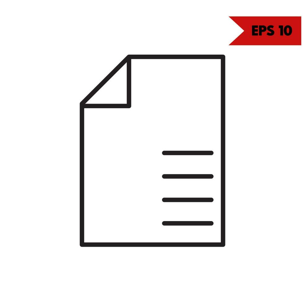 illustration of file line icon vector