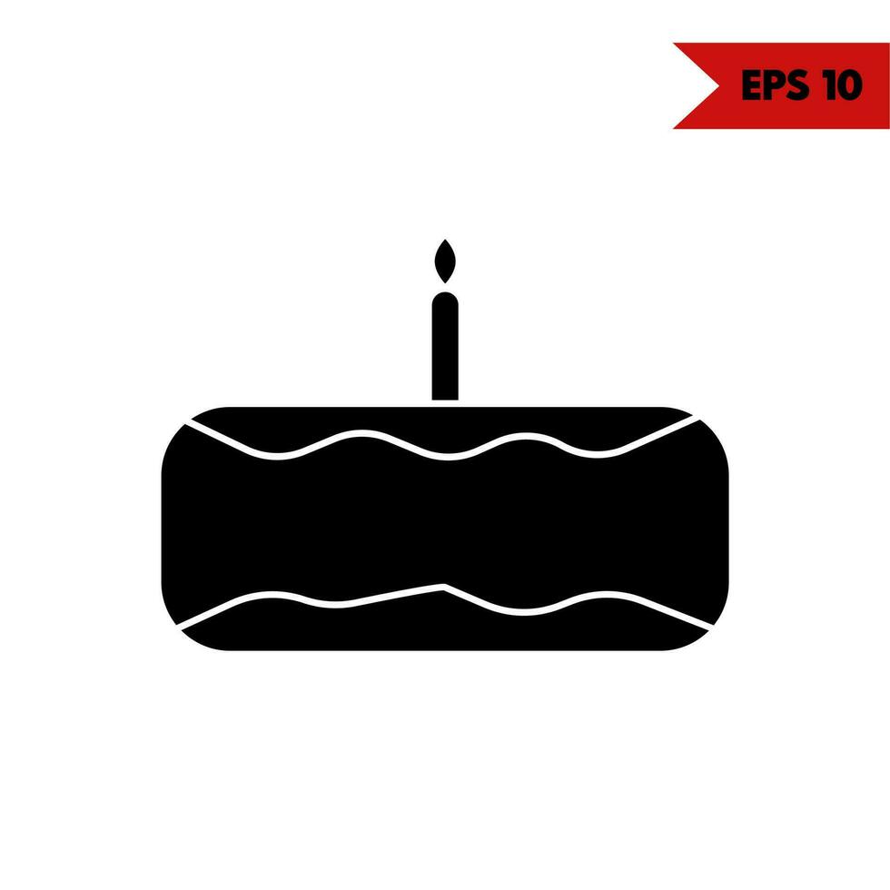 illustration of birhday cake glyph icon vector