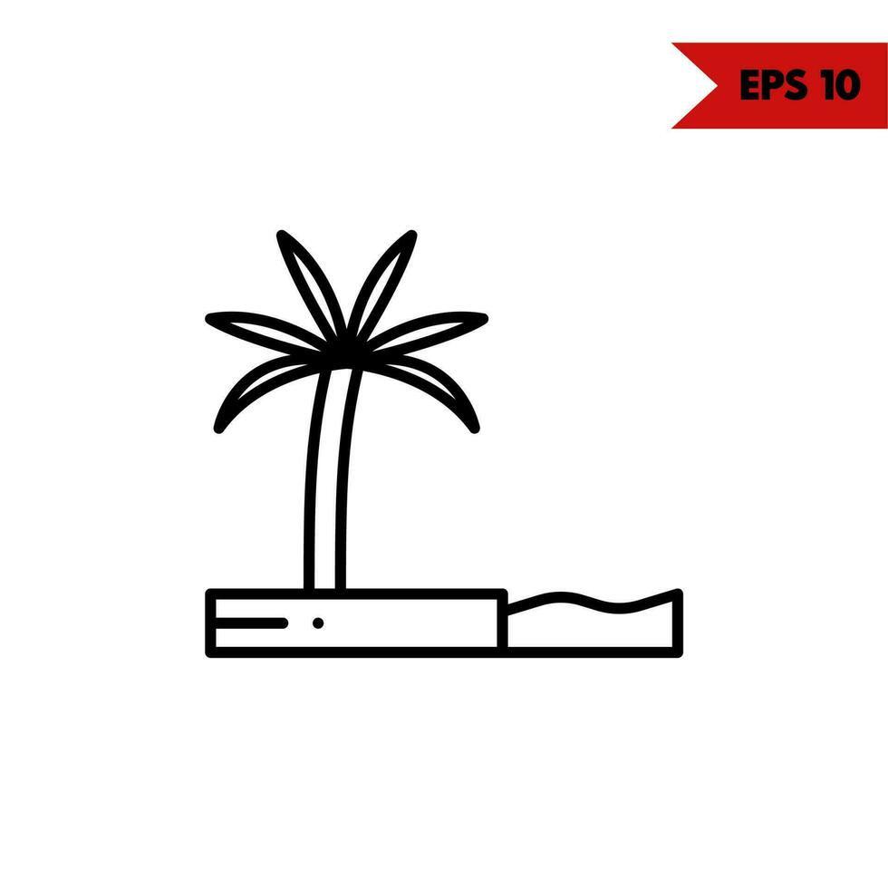 illustration of beach line icon vector