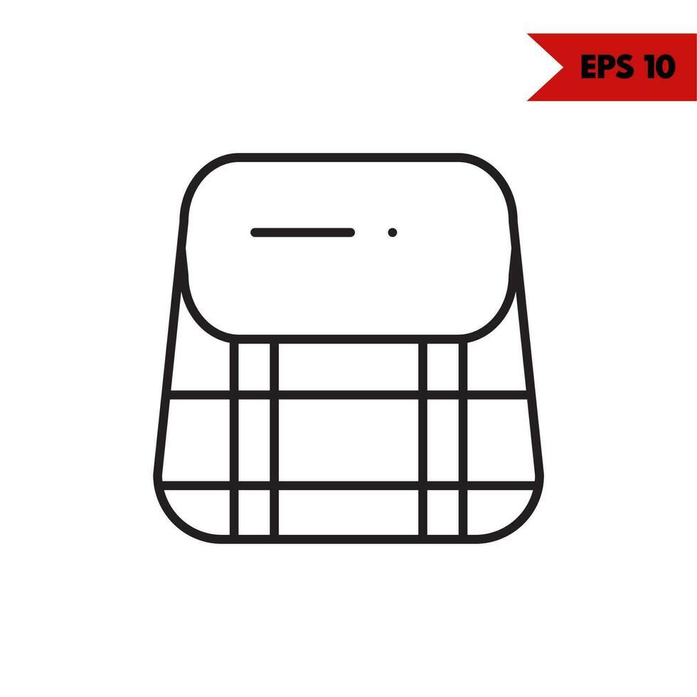 illustration of backpack line icon vector