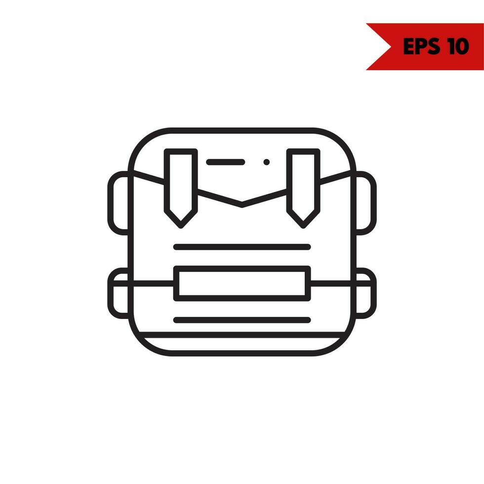 illustration of backpack line icon vector