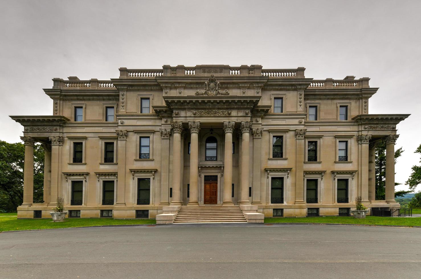 New York - Aug 31, 2019 -  Vanderbilt Mansion in Hyde Park, New York. Historically known as Hyde Park, the Vanderbilt Mansion National Historic Site is one of the area's oldest Hudson River estates. photo