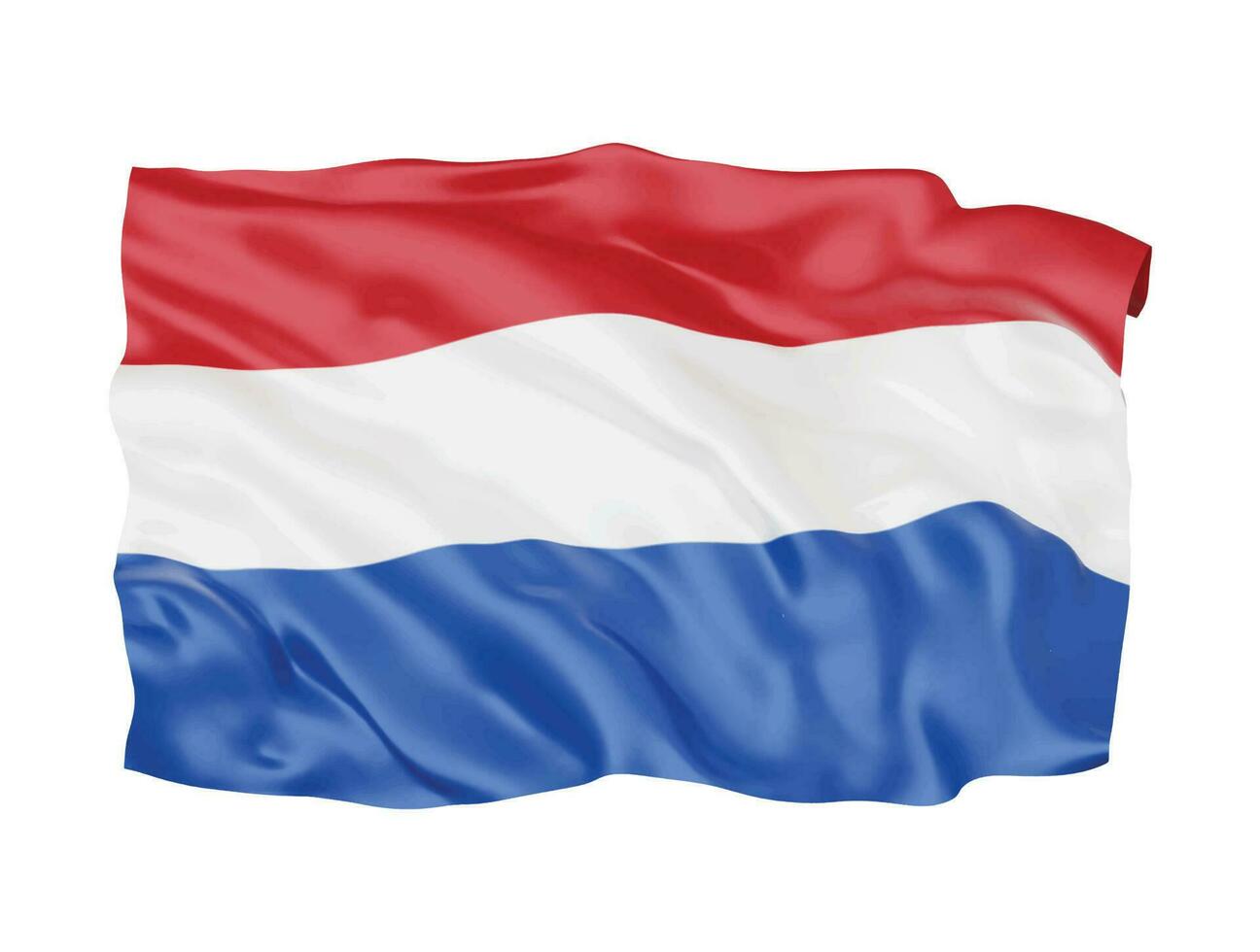 3d holanda bandera nacional signo símbolo vector