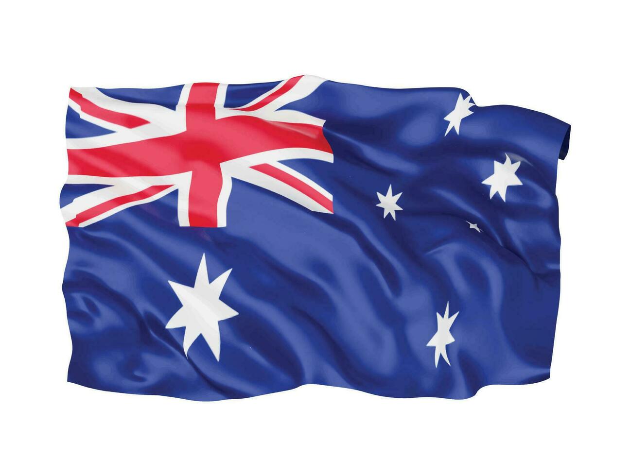 3d Australia  flag national sign symbol vector