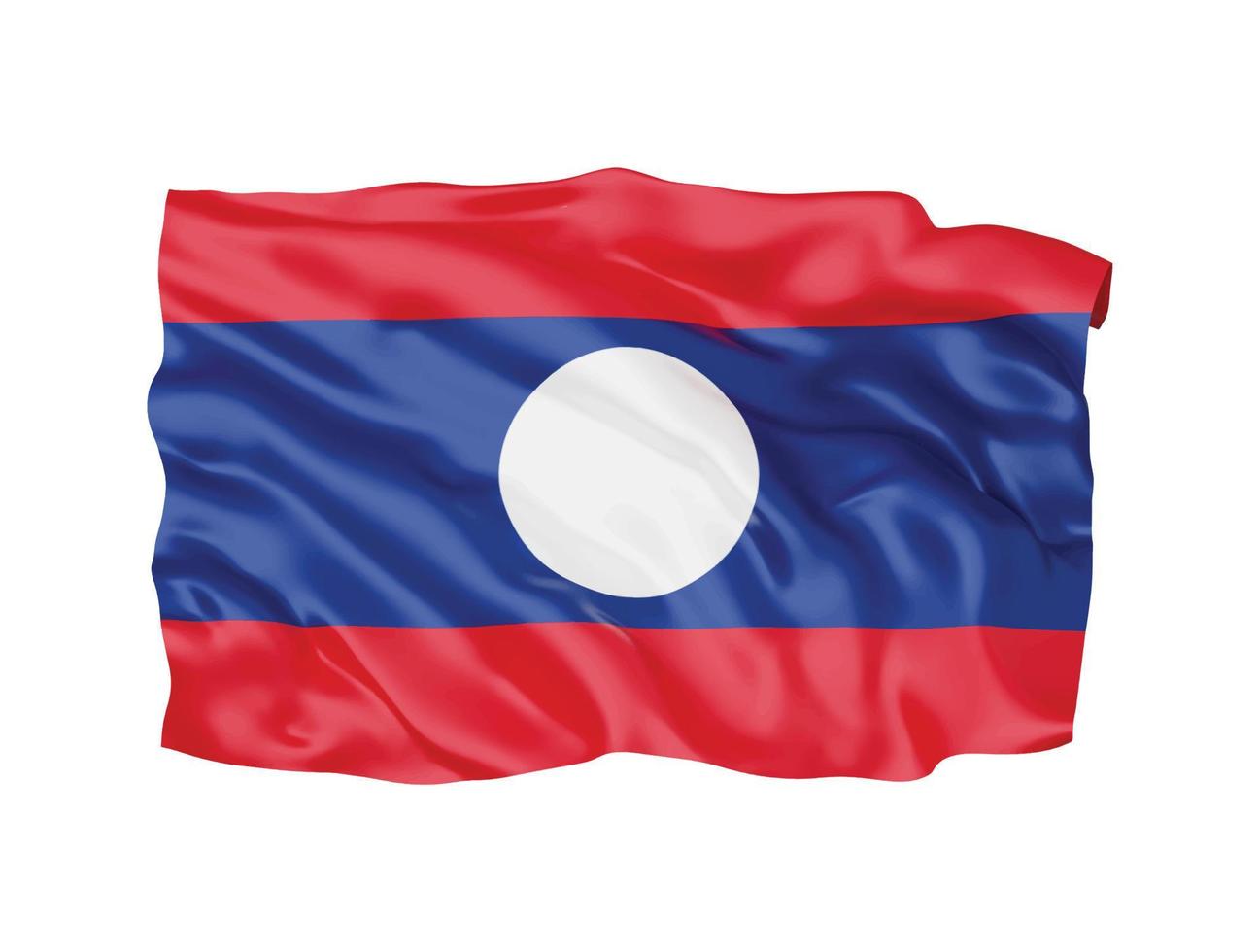 3d Laos flag national sign symbol 16650406 Vector Art at Vecteezy