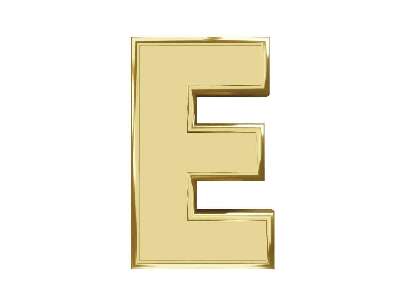 3d golden alphabet text effect vector
