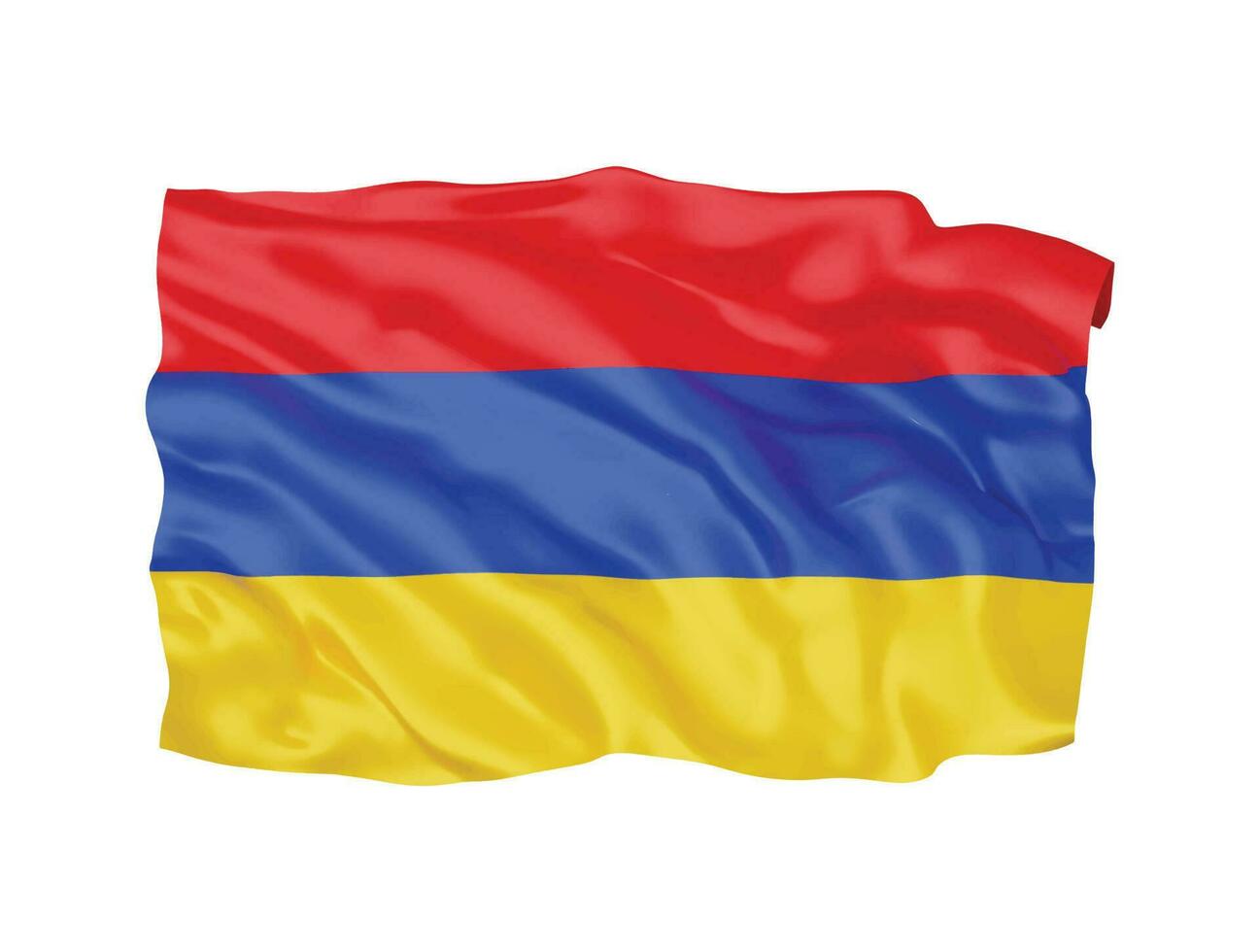 3d armenia bandera nacional signo símbolo vector