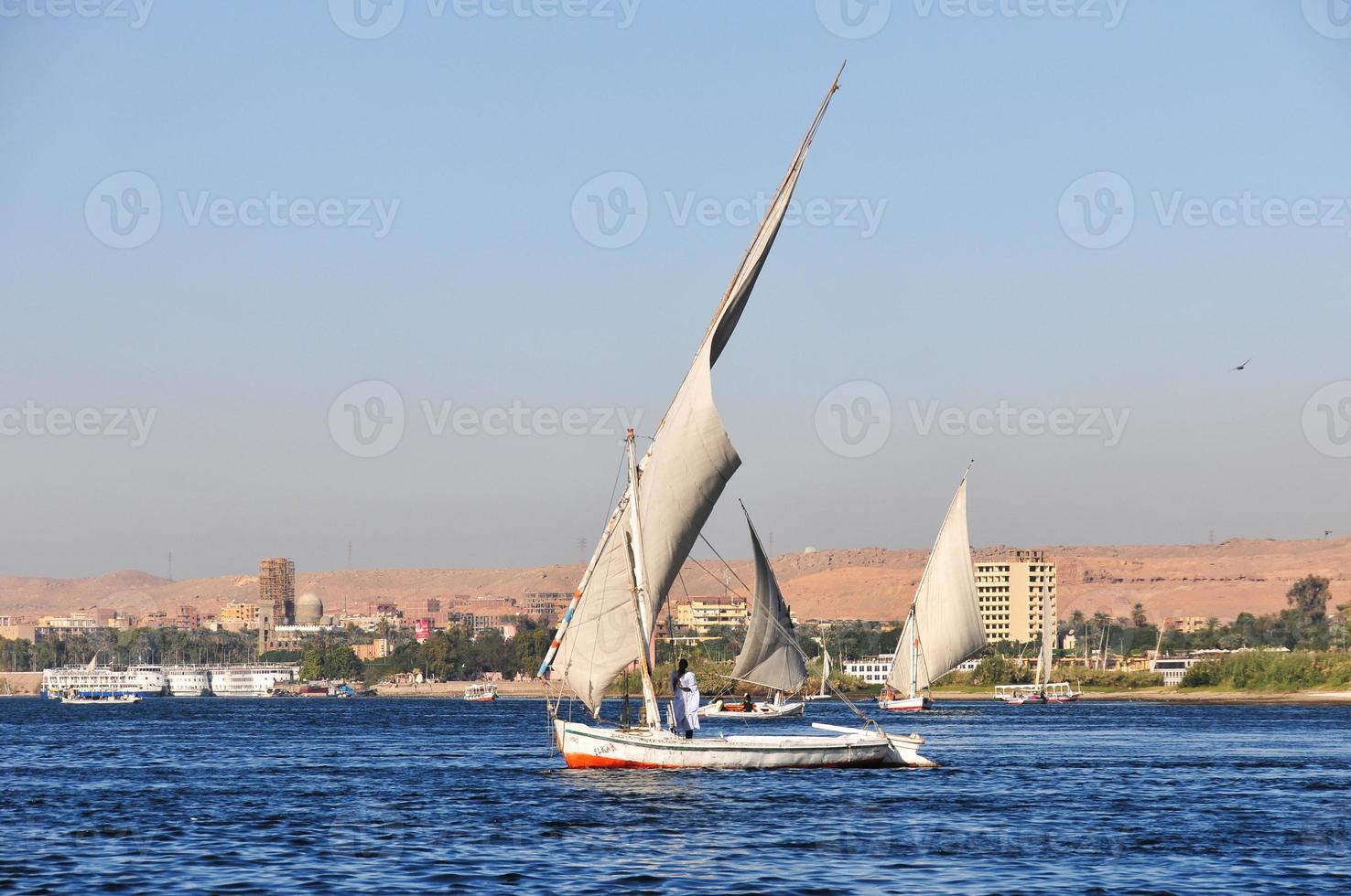 Egyptian Nubian on a Felucca photo