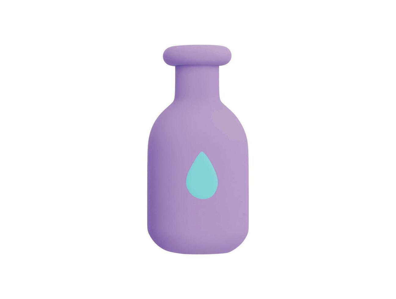 botella cuentagotas con icono de vector 3d estilo minimalista de dibujos animados