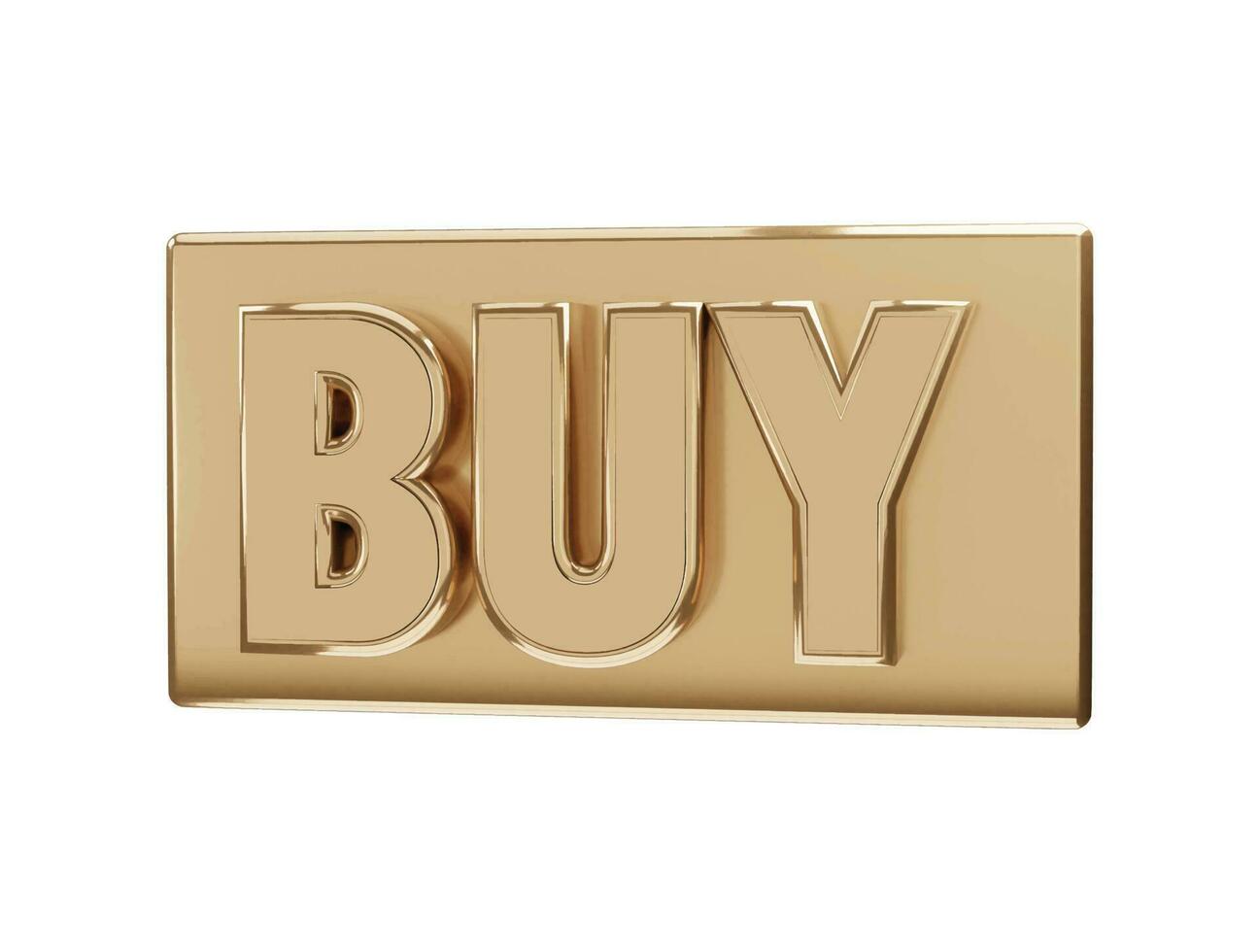 BUY gold card with 3d rendering vector